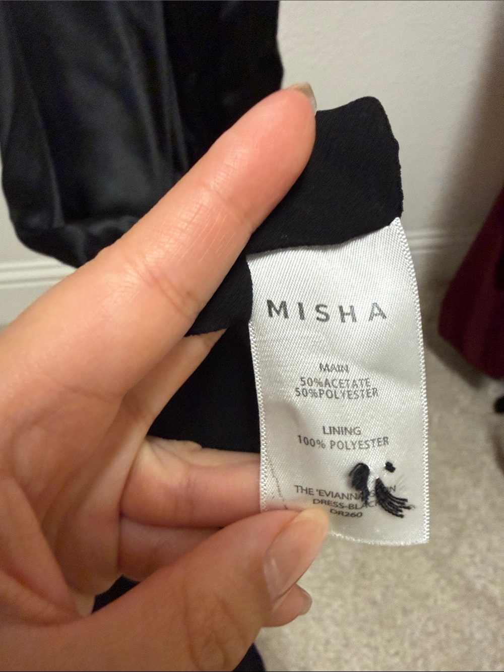 Misha Evianna Satin Gown with Bow - Picture 10 of 13